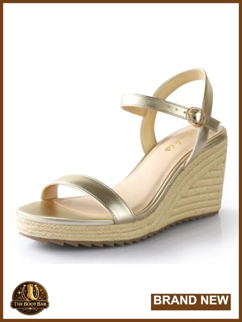 Platform Wedge Sandals Lightweight PU Espadrilles Open Toe Ankle Strap High